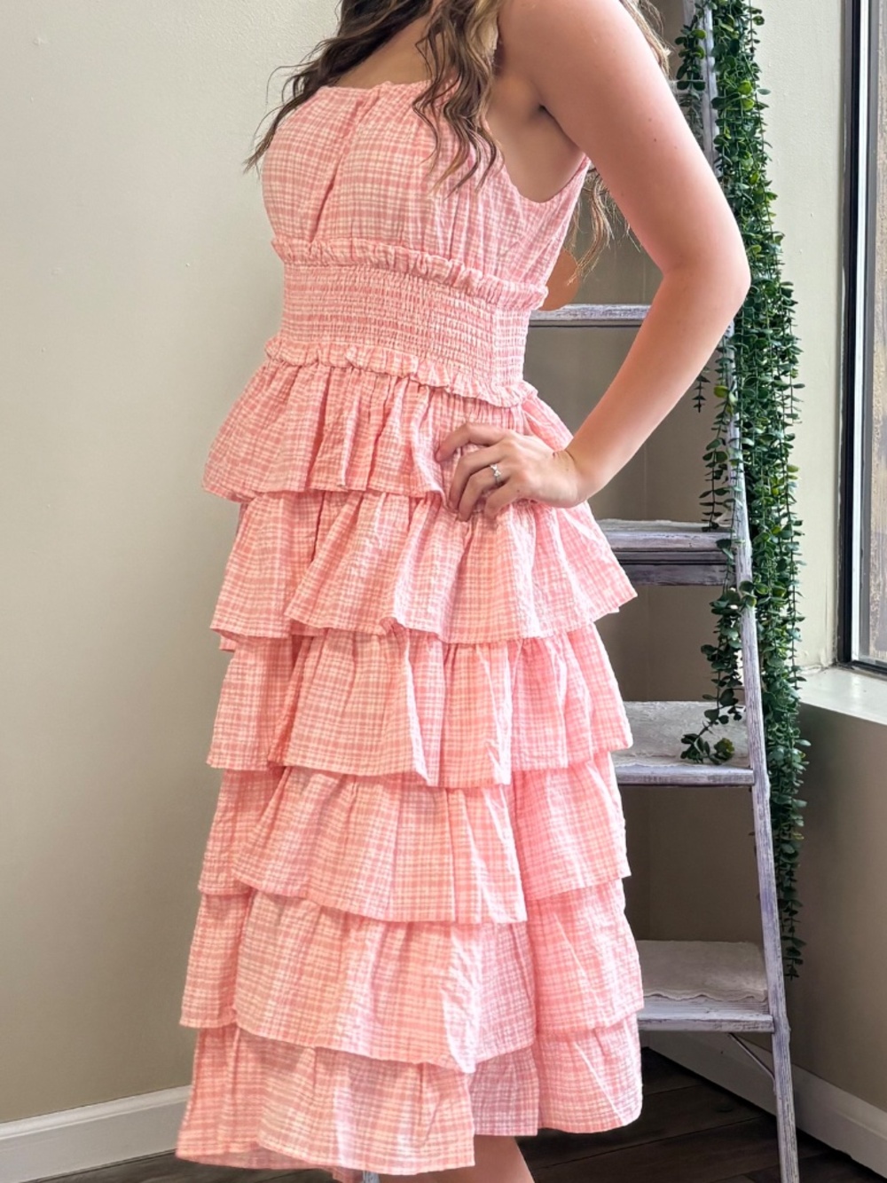 Bibi Pink Ruffle Sun Dress - Picture 3 of 6